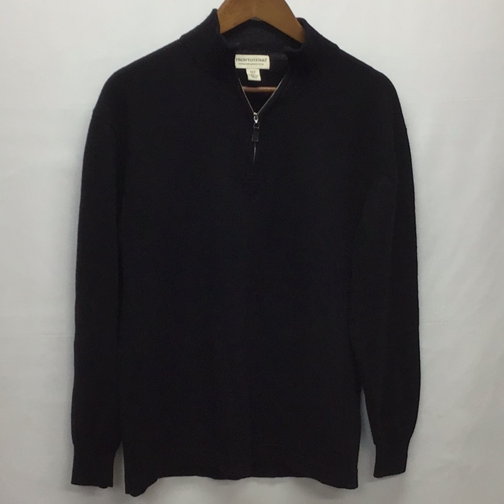 Pronto Uomo Extra Fine Merino Wool black sweater.  Flawless!